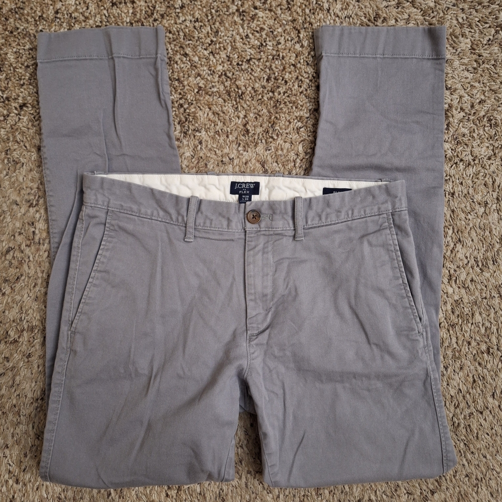 J. Crew Flex Slim Gray Chino Dress Pants